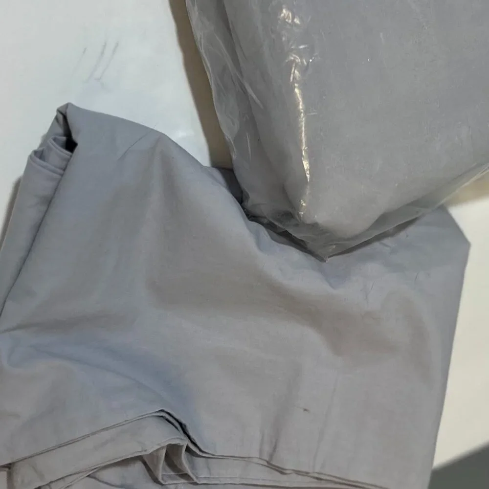 Parachute Home Percale Duvet Cover and Pillowcase set Full/Queen in Gray